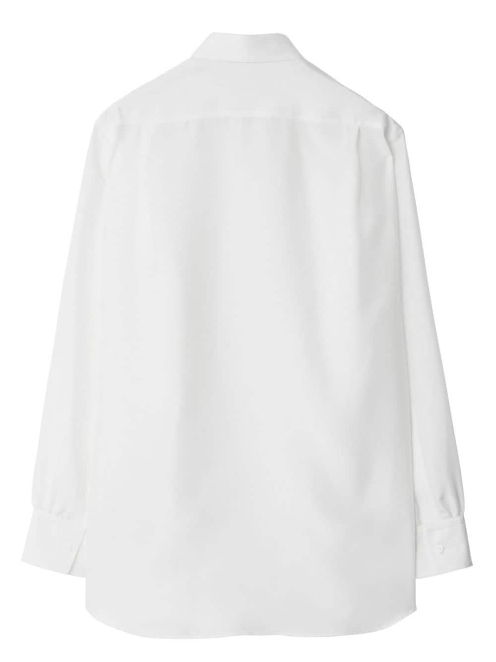 BURBERRY Exaggerated White Silk Shirt for Women - SS24