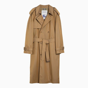 BURBERRY Spelt Cotton Trench Jacket For Men - Green