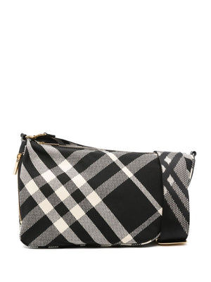 BURBERRY Shield Check Messenger Handbag