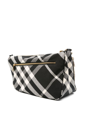 BURBERRY Shield Check Messenger Handbag