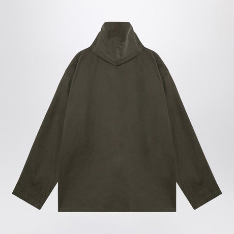 BALENCIAGA Oversized Heavy Cotton Green Hooded Jacket for Men