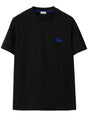 BURBERRY Embroidered Cotton Tee - Black