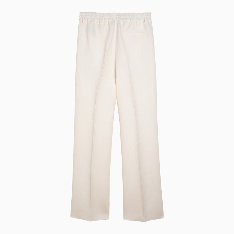 BURBERRY Elegant White Viscose Blend Trousers for Women - SS24