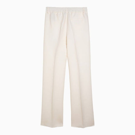 BURBERRY Elegant White Viscose Blend Trousers for Women - SS24