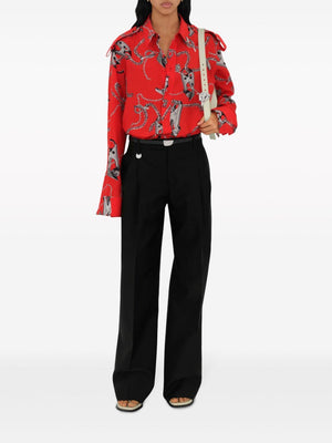 BURBERRY Silk Button-Down Shirt for Women - Fall 2024