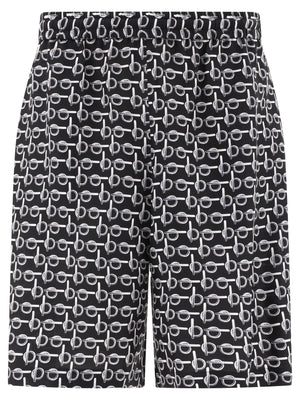 BURBERRY Elegant Printed Silk Shorts for Men