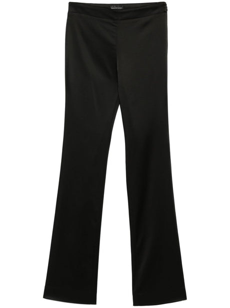 BALENCIAGA High Waist Fitted Satin Pants