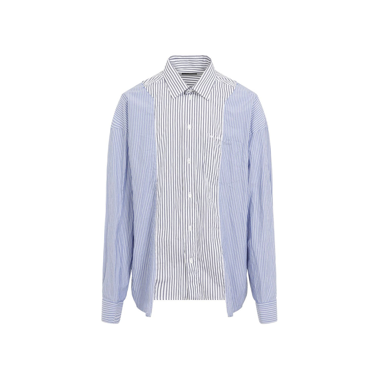 BALENCIAGA Patched Cotton Shirt for Men - Fall/Winter 2024