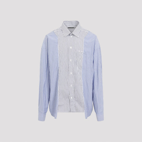 BALENCIAGA Patched Cotton Shirt for Men - Fall/Winter 2024