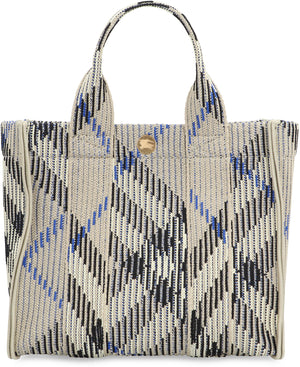 BURBERRY Checked Motif Mini Tote Handbag