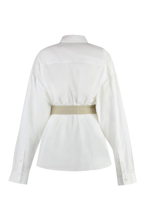 BALENCIAGA Cotton Shirt with Coordinated Waist Belt - Women's Size Options