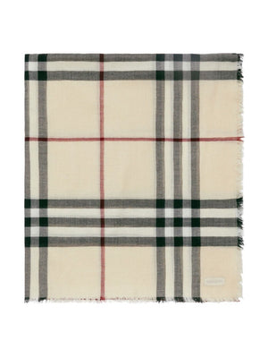 BURBERRY Giant Check Scarf for Women in Gray - FW24