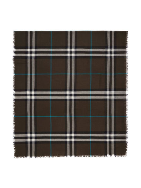 BURBERRY Giant Military Scarf with Black Checks