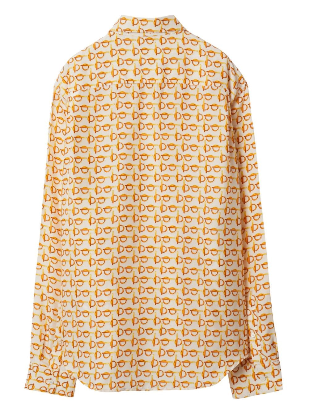 BURBERRY Silk Poplin Printed Shirt with 'B' Motif for Women - SS24