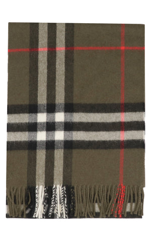 BURBERRY Luxurious Checkered Cashmere Scarf 168x30 cm