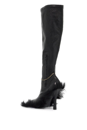 BURBERRY High Leather Legging Boots