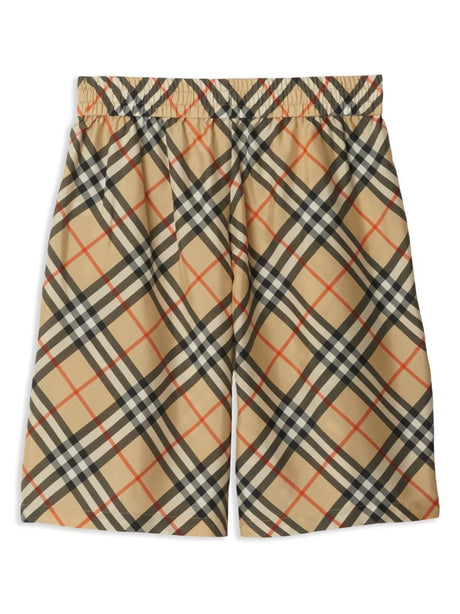 BURBERRY Elegant Sand Silk Shorts