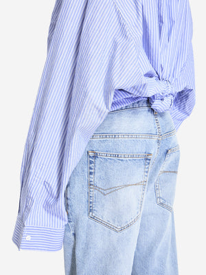 BALENCIAGA Knot Back Striped Shirt