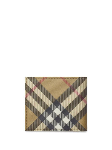 BURBERRY Elegant Leather Bi-fold Wallet