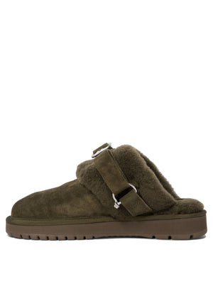 BURBERRY Elegant Mini Suede Slippers with Soft Fur Lining