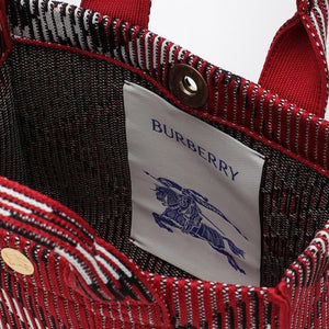 BURBERRY  MINI Knit Tote Handbag Handbag WITH CHECK PATTERN