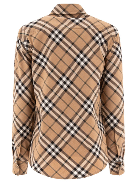 BURBERRY Classic Check Wool Blend Shirt