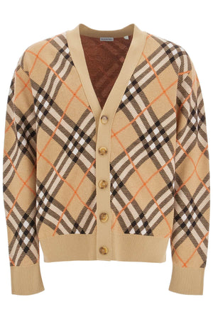 BURBERRY Classic Vintage Check Wool Cardigan for Men