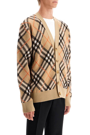 BURBERRY Classic Vintage Check Wool Cardigan for Men