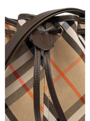 BURBERRY Chic Check Mini Bucket Handbag