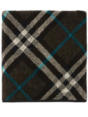 BURBERRY Luxury Checkered Cotton Towel