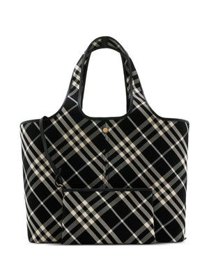 BURBERRY Chic Medium Cotton Tote in Black