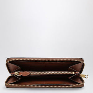 BURBERRY  CHECK PATTERN BEIGE ZIPPED WALLET