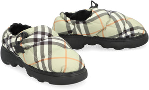 BURBERRY Check Motif Quilted Mini Flat Sandals for Women