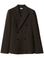 BURBERRY Elegant Brown Wool Suit Jacket for Women – Fitted & Double Breasted