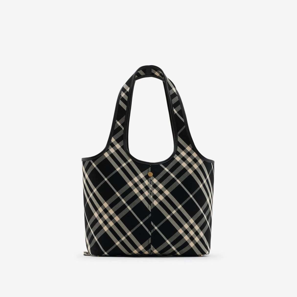 BURBERRY Elegant Small Tote in Black Cotton