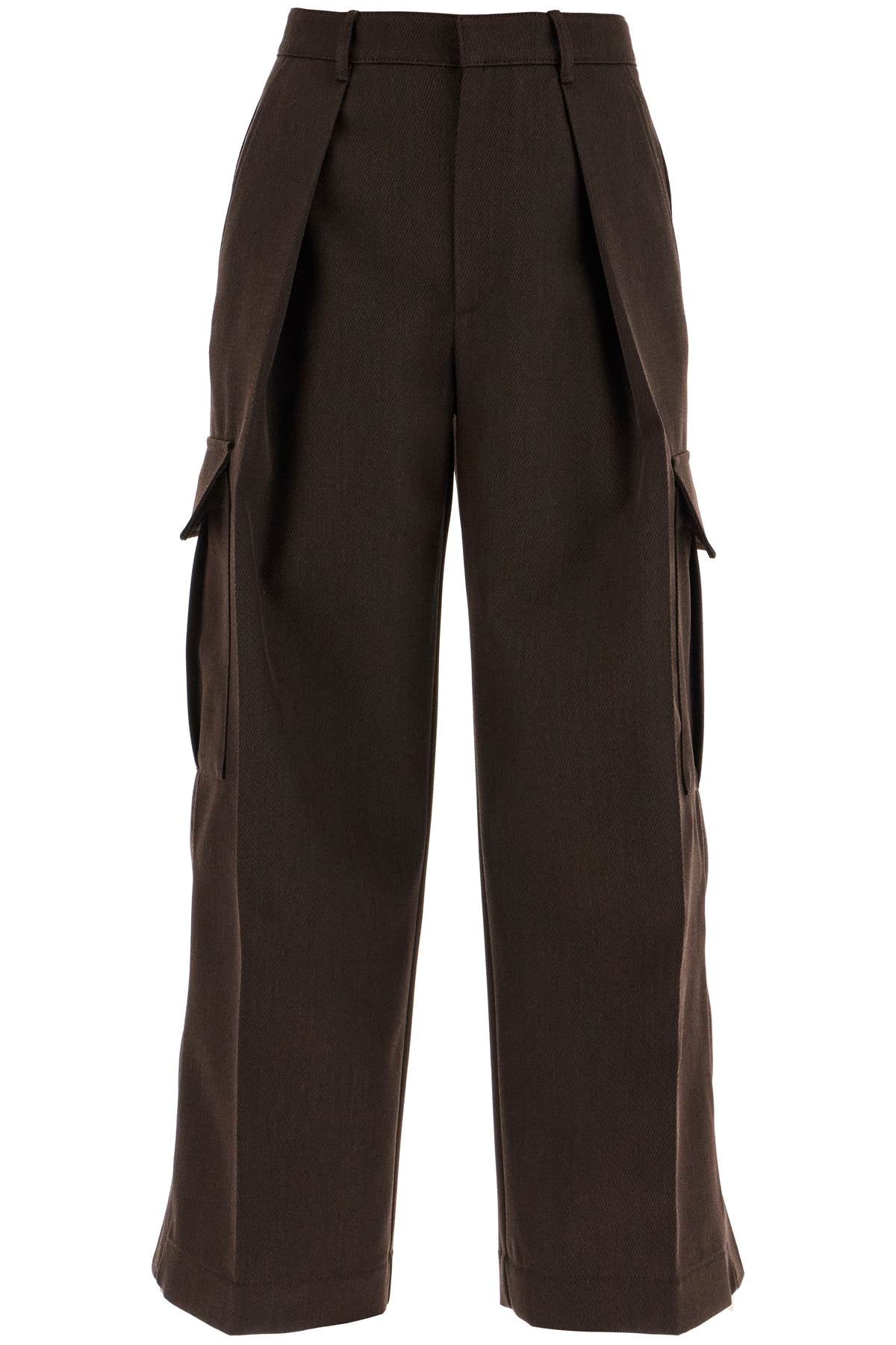 BURBERRY High-Waisted Wool Cargo Cropped Pants for Women