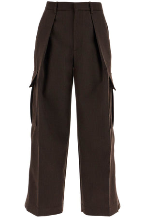 BURBERRY High-Waisted Wool Cargo Cropped Pants for Women