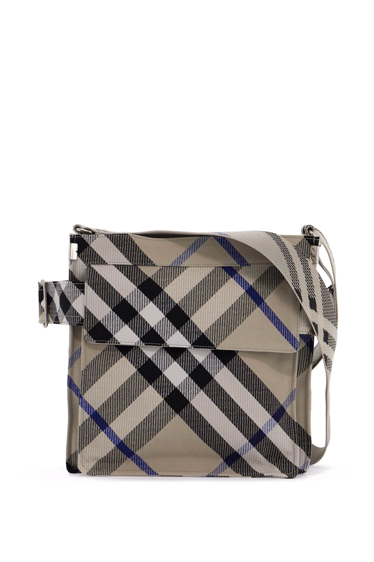 BURBERRY Mini Check Motif Tote Handbag