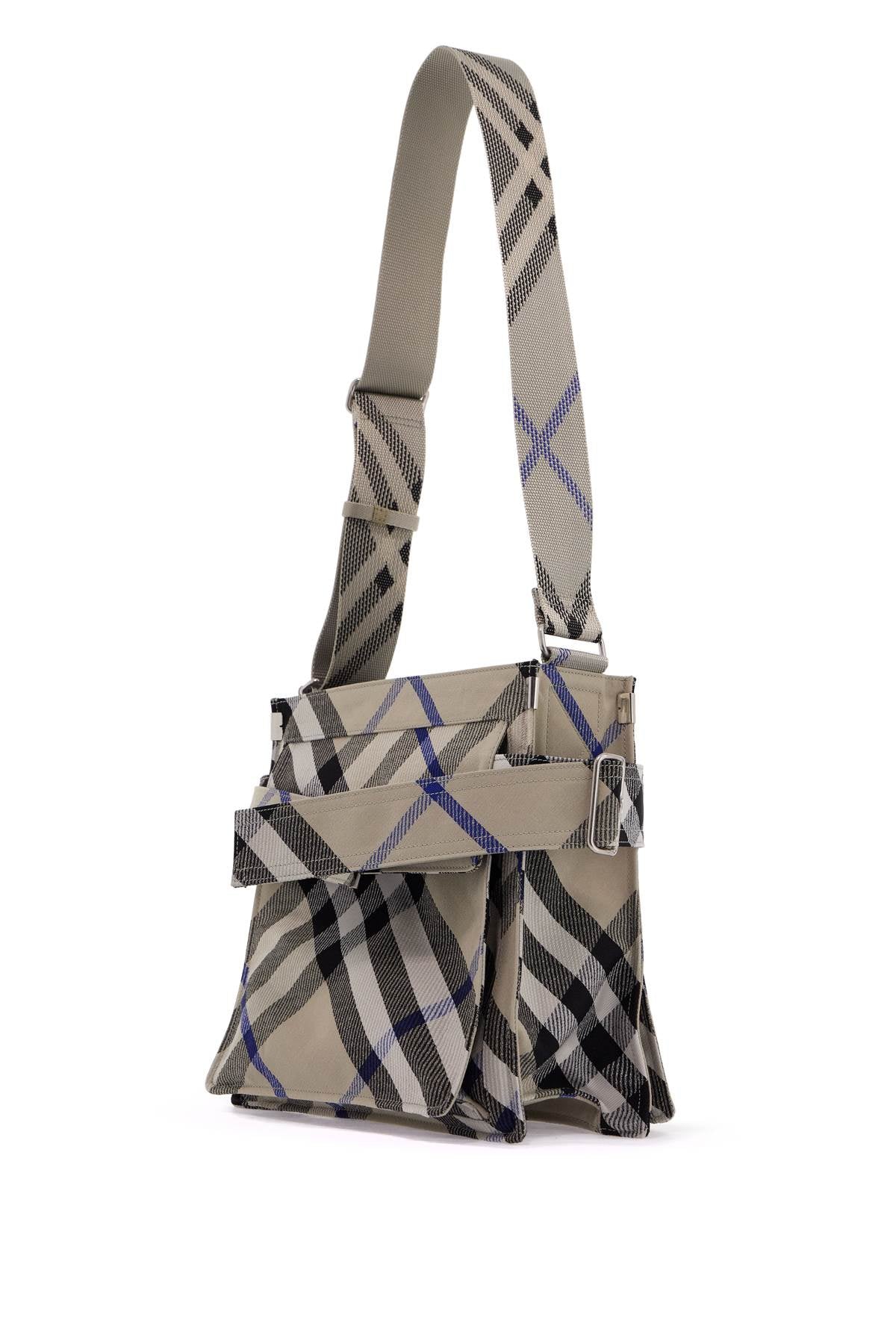 BURBERRY Mini Check Motif Tote Handbag