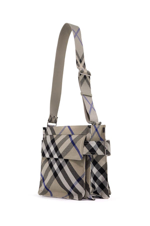 BURBERRY Mini Check Motif Tote Handbag