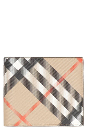 BURBERRY Check Pattern Folding Wallet