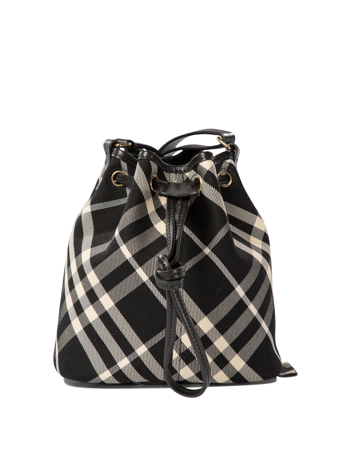 BURBERRY Check Mini Bucket Crossbody Bag