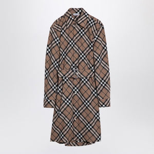 BURBERRY Belted Check Motif Shirtdress