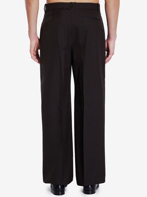 BURBERRY Refined Brown Wool Trousers