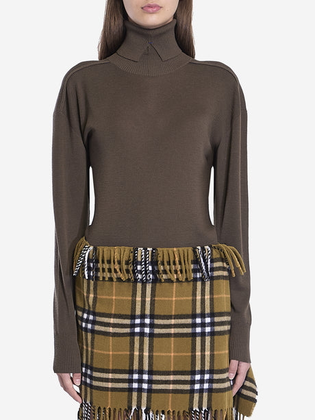 BURBERRY Oversized Military Wool Rollneck Sweater