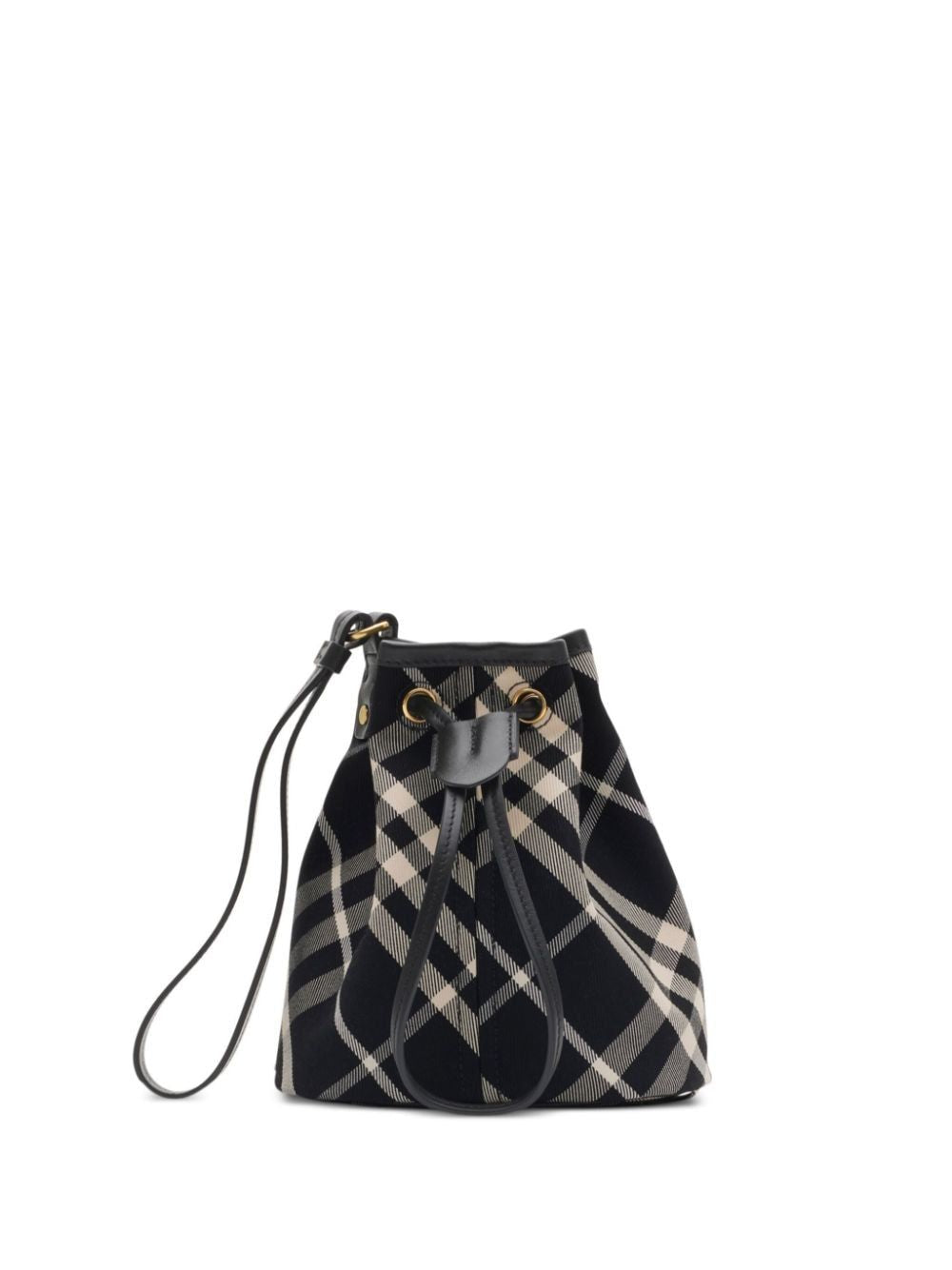 BURBERRY Elegant Cotton Drawstring Mini Pouch