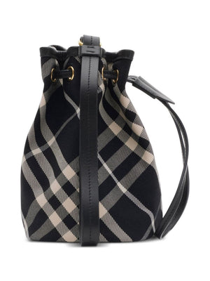 BURBERRY Elegant Cotton Drawstring Mini Pouch