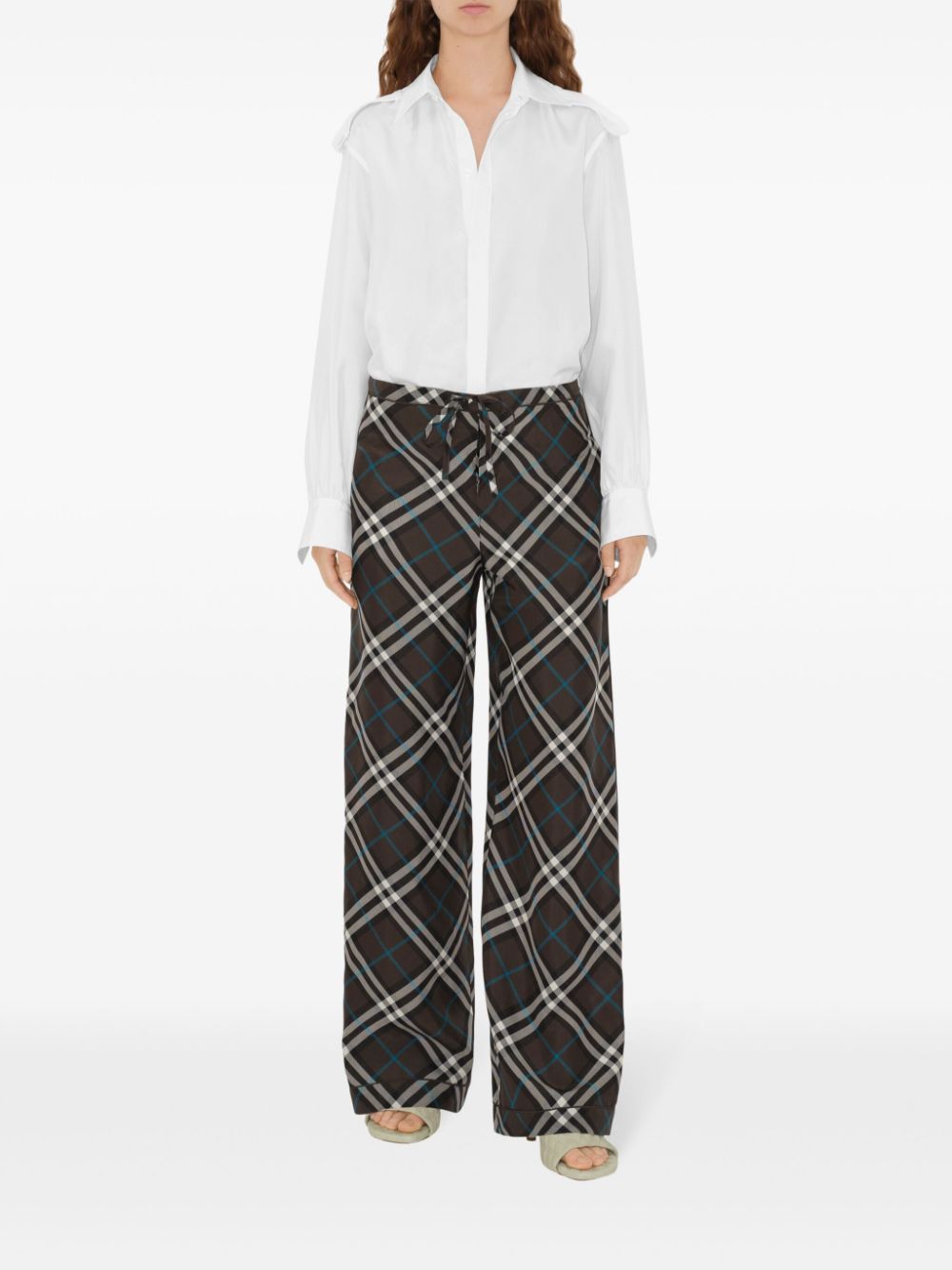 BURBERRY Chic Checkered Pants for Women