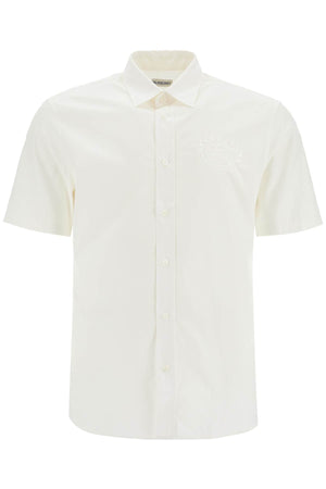 BURBERRY Short-Sleeved Mini Shirt with Embroidered Pattern