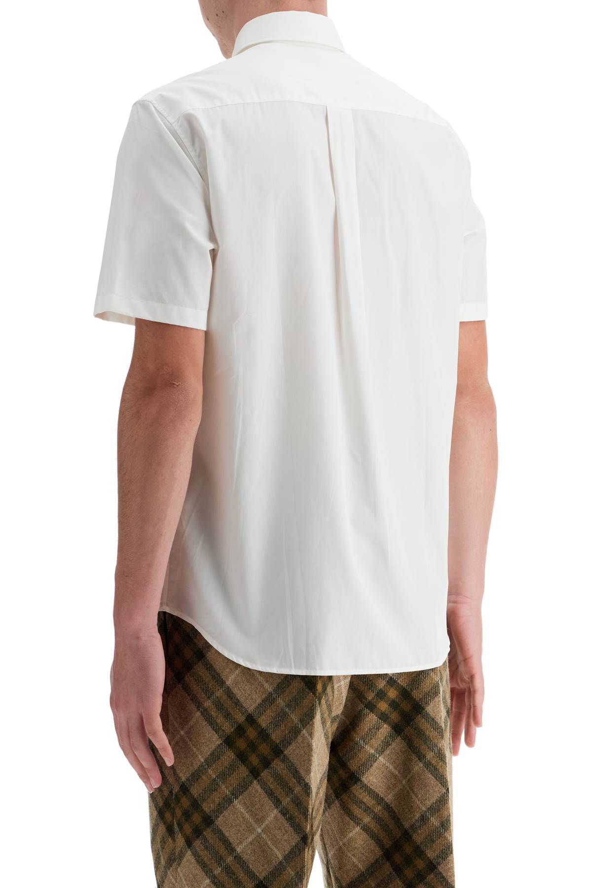 BURBERRY Short-Sleeved Mini Shirt with Embroidered Pattern